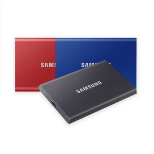 [삼성전자] 공식인증 포터블 T7 SSD USB3.2 Gen2 (500GB) 블루 MU-PC500H/WW