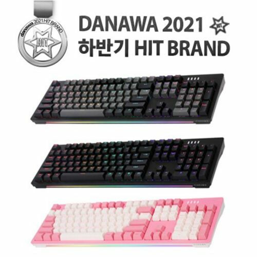 [ABKO] AN02 블랙 RGB BAR 축교환 기계식 키보드(청축)