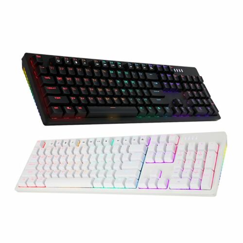 [ABKO] HACKER 유선 기계식 키보드 K515 측면 RGB 갈축 (블랙)