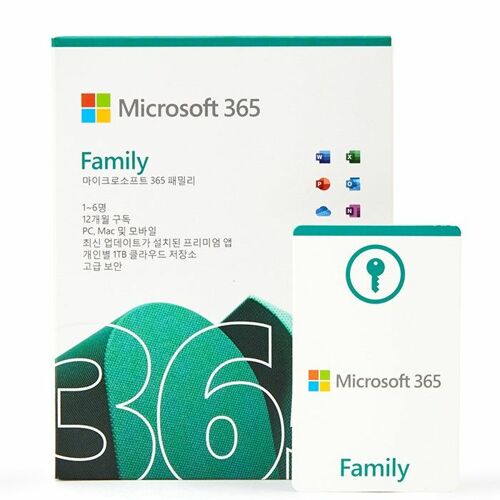 [Microsoft] [6GQ-00093] Microsoft 365 Family AllLng 1Year (다운로드 전용상품)