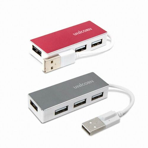 [(주)서진네트웍스] UNICORN 유니콘 USB2.0 허브 RH-A40 (4포트/무전원) 그레이