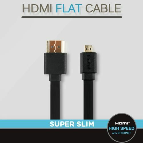 [Coms] HDMI/HDMI Micro 케이블 v1.4/FLAT/초슬림/고급 1.5m (검정)(CT415)