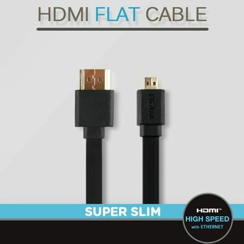 [Coms] HDMI/HDMI Micro 케이블 v1.4 FLAT 초슬림 고급 3m (검정)(CT416)