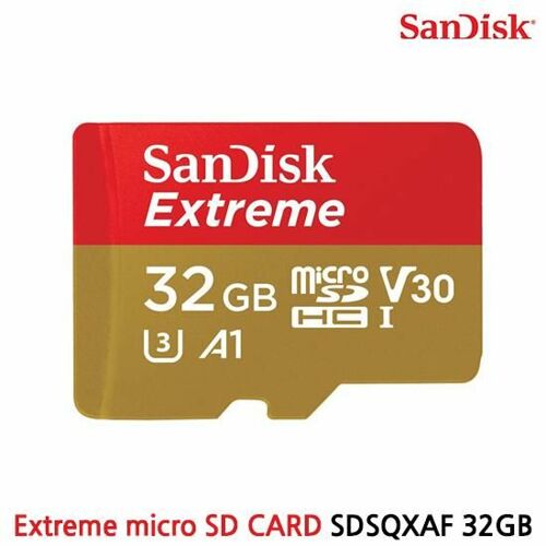 [SanDisk] 샌디스크 MicroSDHC/XC Class10 Extreme UHS-I (U3) V30 c10 MicroSDHC 32GB [SDSQXAF-032G-GN6MN] 아답터미포함