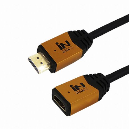 [인네트워크] HDMI 2.0 골드메탈 연장 케이블 (IN-HDMI2GMF) (1m)