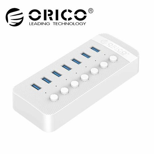 [오리코] ORICO CT2U3-7AB (USB3.0허브/7포트/유전원) [화이트]