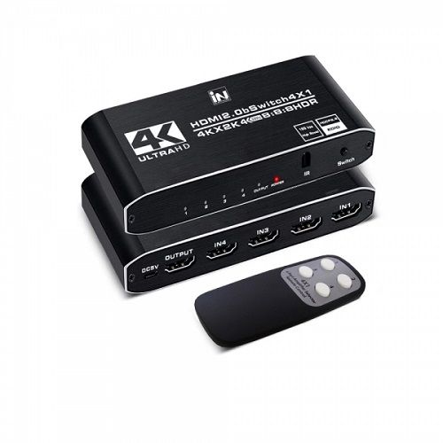 [인네트워크] [IN-20HSW41] HDMI 2.0Ver 모니터 선택기 4:1/HDMI/4K 60Hz/오디오 지원/리모콘/5V1A [INV134]