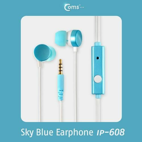 [Coms] Coms 이어폰 (IP-608), 커널/Sky Blue[SP130]