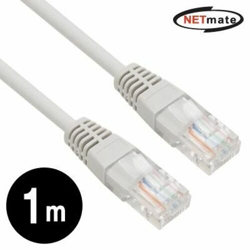 [NETmate] NETmate NMC-U510G CAT.5E UTP다이렉트 케이블(그레이) 1m