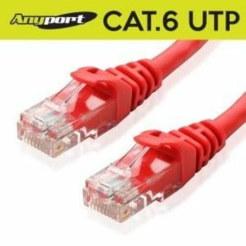[ANYPORT] CAT.6 UTP 다이렉트 랜케이블 레드 2M [AP-6UTP-2M(R)] 