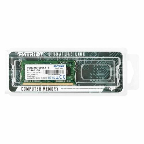 [PATRIOT] 패트리어트 DDR3 4G PC3-12800 CL11 SIGNATURE 1600MHz 노트북용 저전력