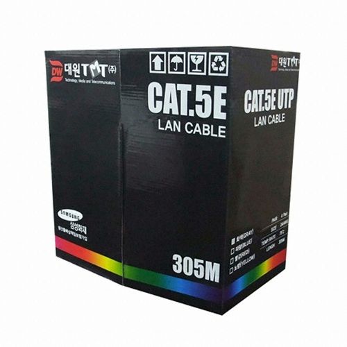 [대원TMT] CAT.5E UTP 랜케이블 305m (검정) (DW-UTP5E-305MBK)