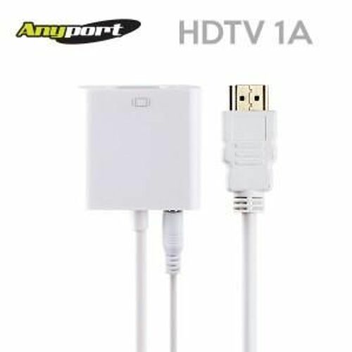 [ANYPORT] [AP-HDTV1A] HDMI(M) to VGA(F) 컨버터 오디오포함 (케이블 타입)