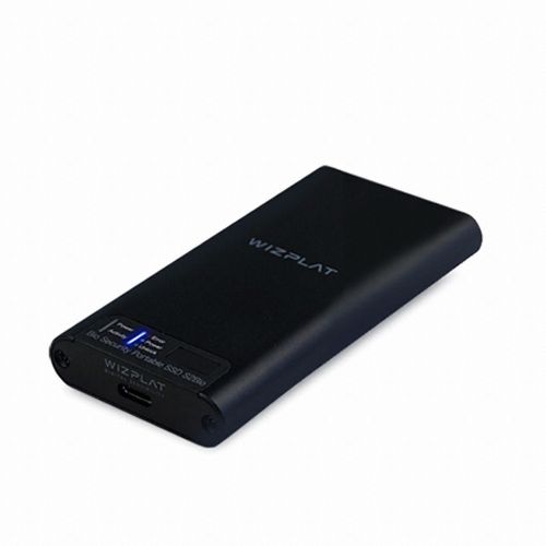 [위즈플랫] S2Bio 지문인식 포터블 외장 SSD (1TB) 블랙