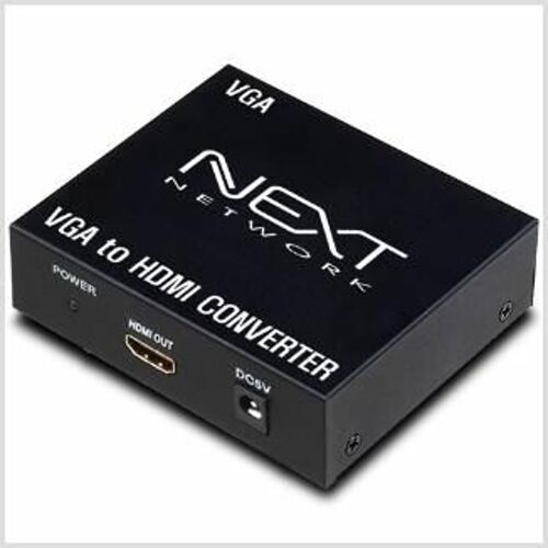 [EzNet] NEXT-2216VHC VGA to HDMI 컨버터, 오디오 지원 [블랙]