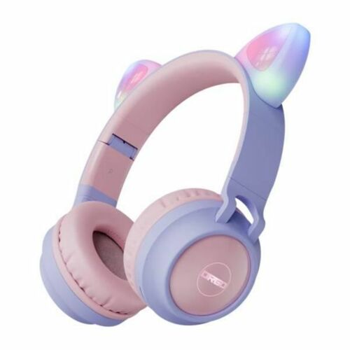 [디알고] 디알고 BH028K LED 블루투스 청력보호 무선 키즈 헤드폰 (핑크)