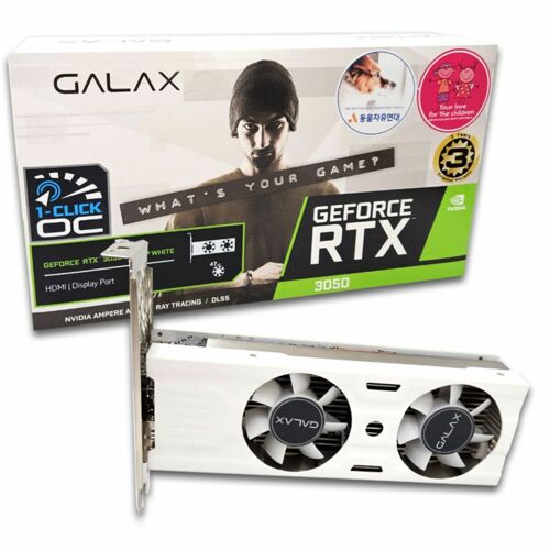 [갤럭시] GALAX 지포스 RTX 3050 WHITE D6 6GB LP