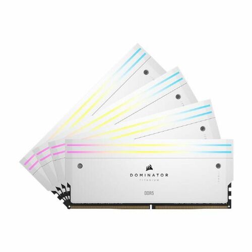 [CORSAIR] CORSAIR DDR5-6400 CL32 Dominator Titanium WHITE 패키지 (64GB(16Gx4))